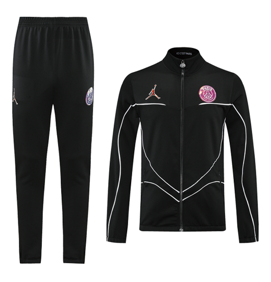 2021/22 PSG X Jordan Black Training Kits Jacket with Pants